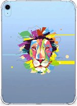 Tablet BackCover iPad (2022) 10.9 Siliconen Hoesje Super als Cadeautjes voor Jongens Lion Color met doorzichte zijkanten