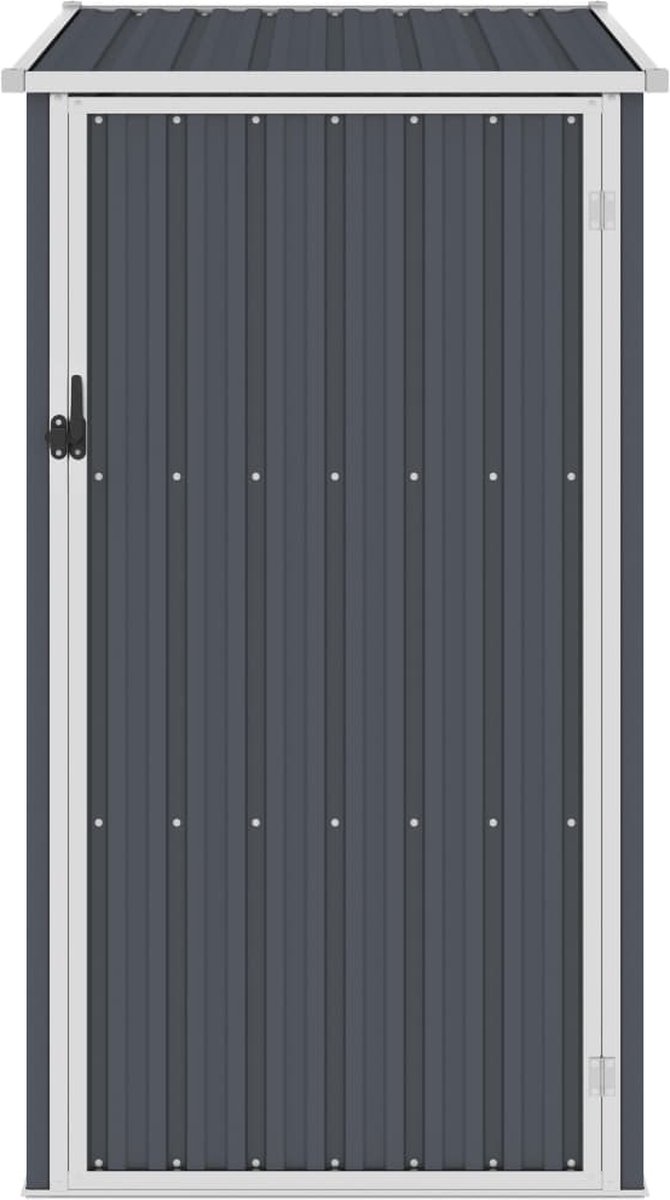 Abri De Jardin HOMTAKIE Anthracite 87x98x159 Cm - Acier Galvanisé, Toit Incliné, Porte Verrouillable, Sans Plancher