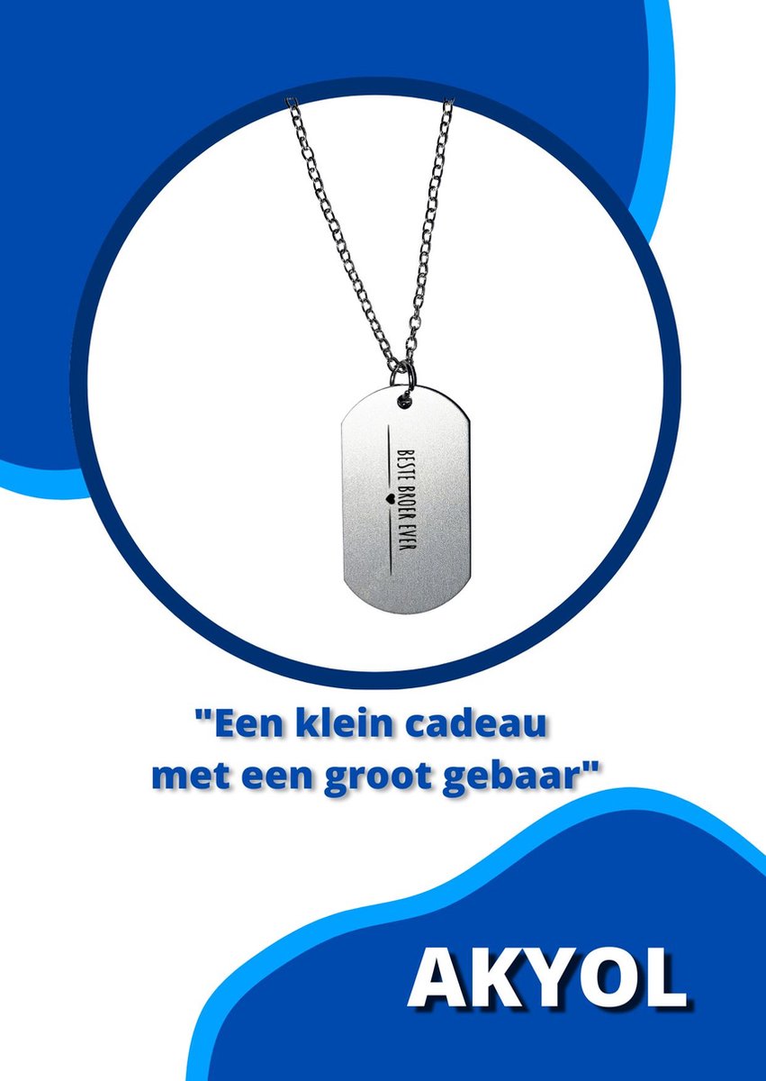 Akyol beste broer ever ketting Broer cadeau broer leuk cadeau voor je broer om...