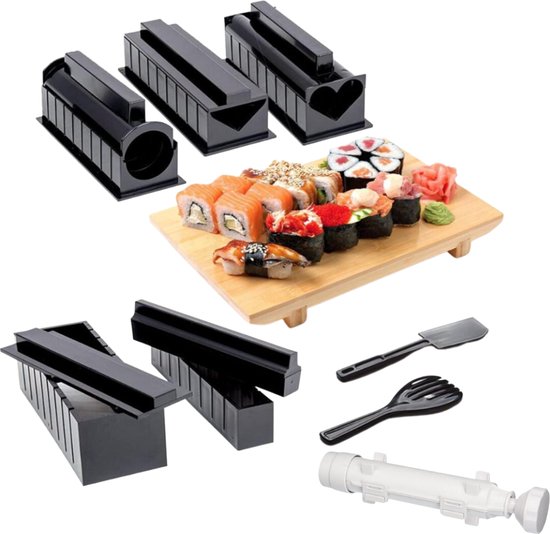 Geldschieter Nu Ga terug Sushi Sushi Servies - Sushi Go - Sushi Set - Sushi maker - Sushi Kit - Incl  Sushi Roller | bol.com