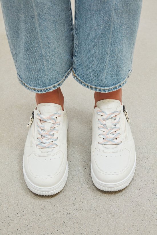 Dames Veterschoenen Hartjes Boogie Shoe Off White - Maat 6½ | bol