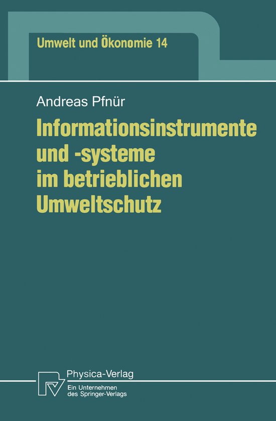 Informationsinstrumente Und -systeme Im Betrieblichen Umwelt ... - cover