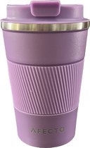 café à emporter tasse | café à emporter | gobelet isolant | couleur : lavande | réutilisable | contenu 380 ml