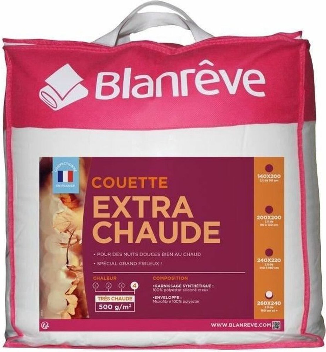 Dekbed Blanreve 500 g/m² Wit 240 x 260 cm