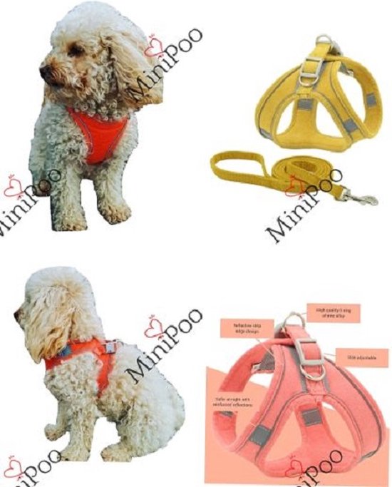 Hondenharnas | Puppy Tuigje | Geschikt voor teacup en toy breeds | Geel | XXS