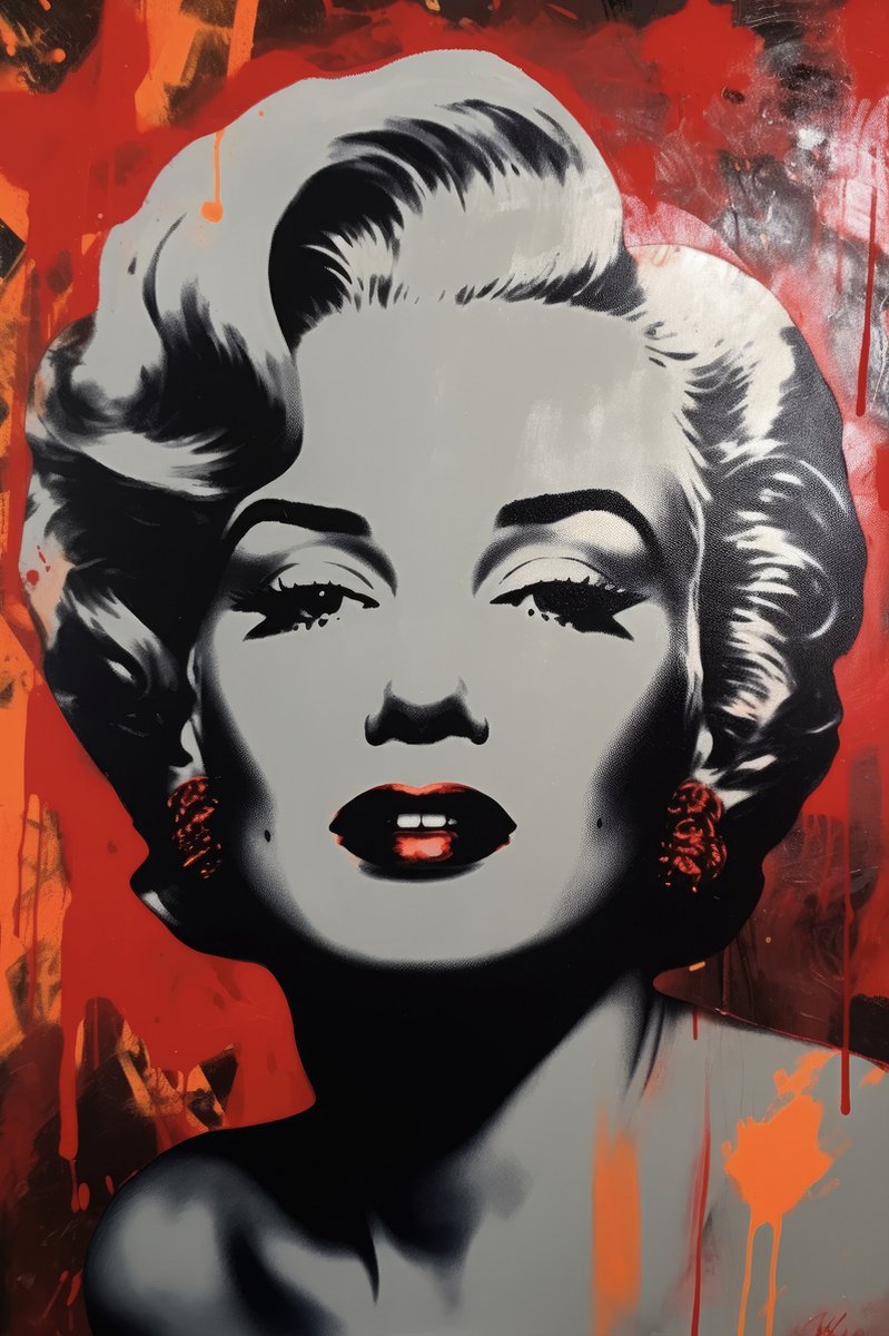 Marilyn Monroe Poster - Portret - Modern Art - Hoge Kwaliteit - posters - formaat 60x90cm - 8