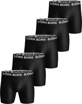 Bol.com Björn Borg - Heren Onderbroeken 5-Pack Performance Boxers - Zwart - Maat L aanbieding