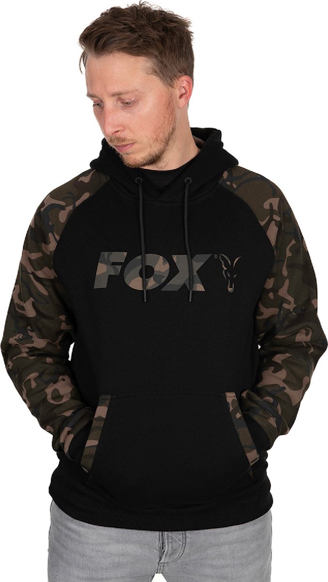 Fox Camo Raglan Hoodie XXX-Large Zwart