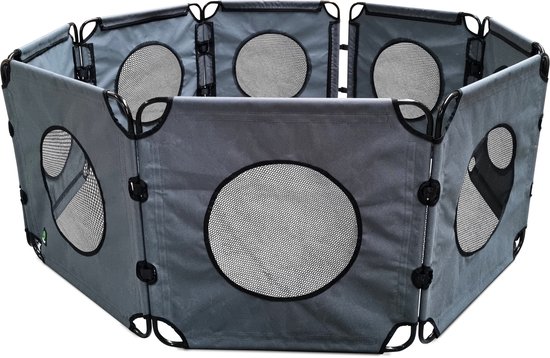 Topmast OutPaws Adventure - Puppy Run Pliable - Anthracite - 490 x 61 cm - Dog Run - Camping - Pour l'extérieur ou l'intérieur