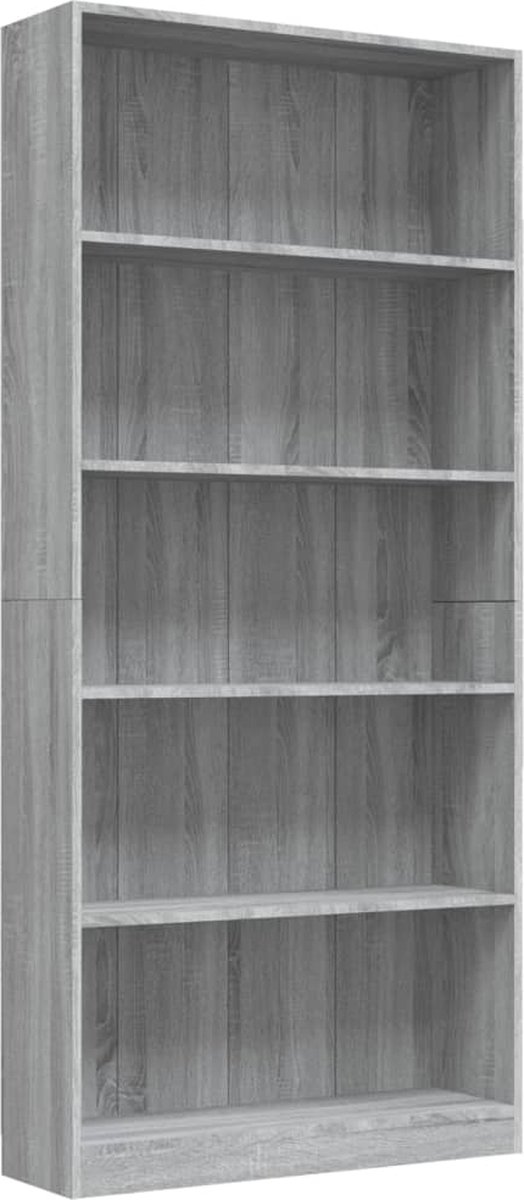 Maison Exclusive - Boekenkast 80x24x175 cm bewerkt hout grijs sonoma eikenkleurig