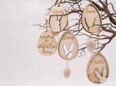 Paasdecoratie gepersonaliseerd gemaakt van hout | Paascadeau | Paashanger met naam | Pasen | Pasen hanger | houten aanhangwagen | Paasnest | paasmandje
