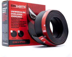 Einparts Auto Voorbumper Sideskirts Spoiler Protector Zwart – Bumper Bescherming Lip Verlaging Strip Rubber (2,5m)