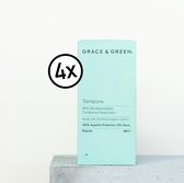 Grace and Green Tampons super organisch katoen + applicator - 4 x 14 stuks