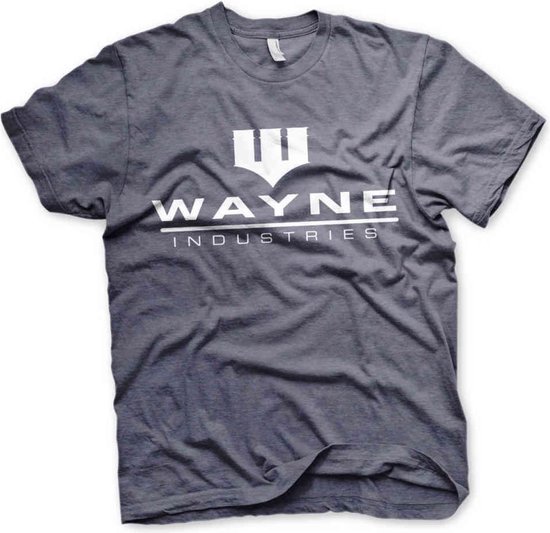 DC Comics Batman Heren Tshirt -2XL- Wayne Industries Logo Blauw