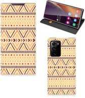 GSM Hoesje Geschikt voor Samsung Galaxy Note 20 Ultra Wallet Bookcase Aztec Yellow