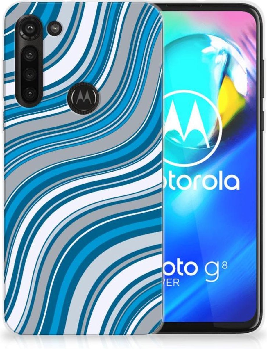 Motorola Moto G8 Power TPU bumper Waves Blue