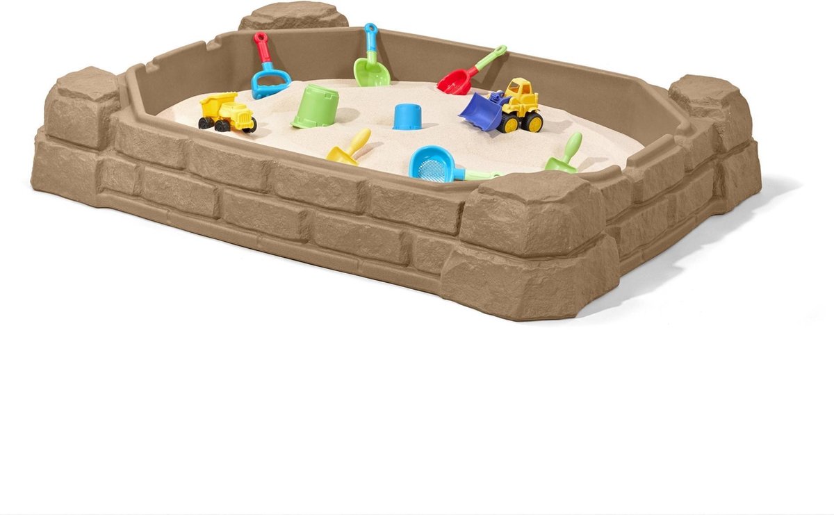 Step2 Naturally Playful Zandbak - Met Deksel en Zitbankjes - Zandbak van plastic / kunststof voor kinderen — afbeelding 3