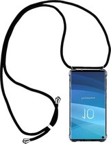 Étui pour téléphone avec cordon Samsung Galaxy S10 + - Zwart - Chiffon en microfibre inclus - Cordon téléphonique