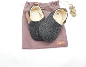 Baby schoen Baby Instappers maat 11cm,  7-12 maanden Koreaanse Style donker grijs