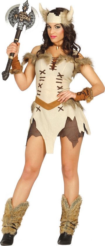 FIESTAS GUIRCA, S.L. - Sexy Viking kostuum beige voor vrouwen - L (40)