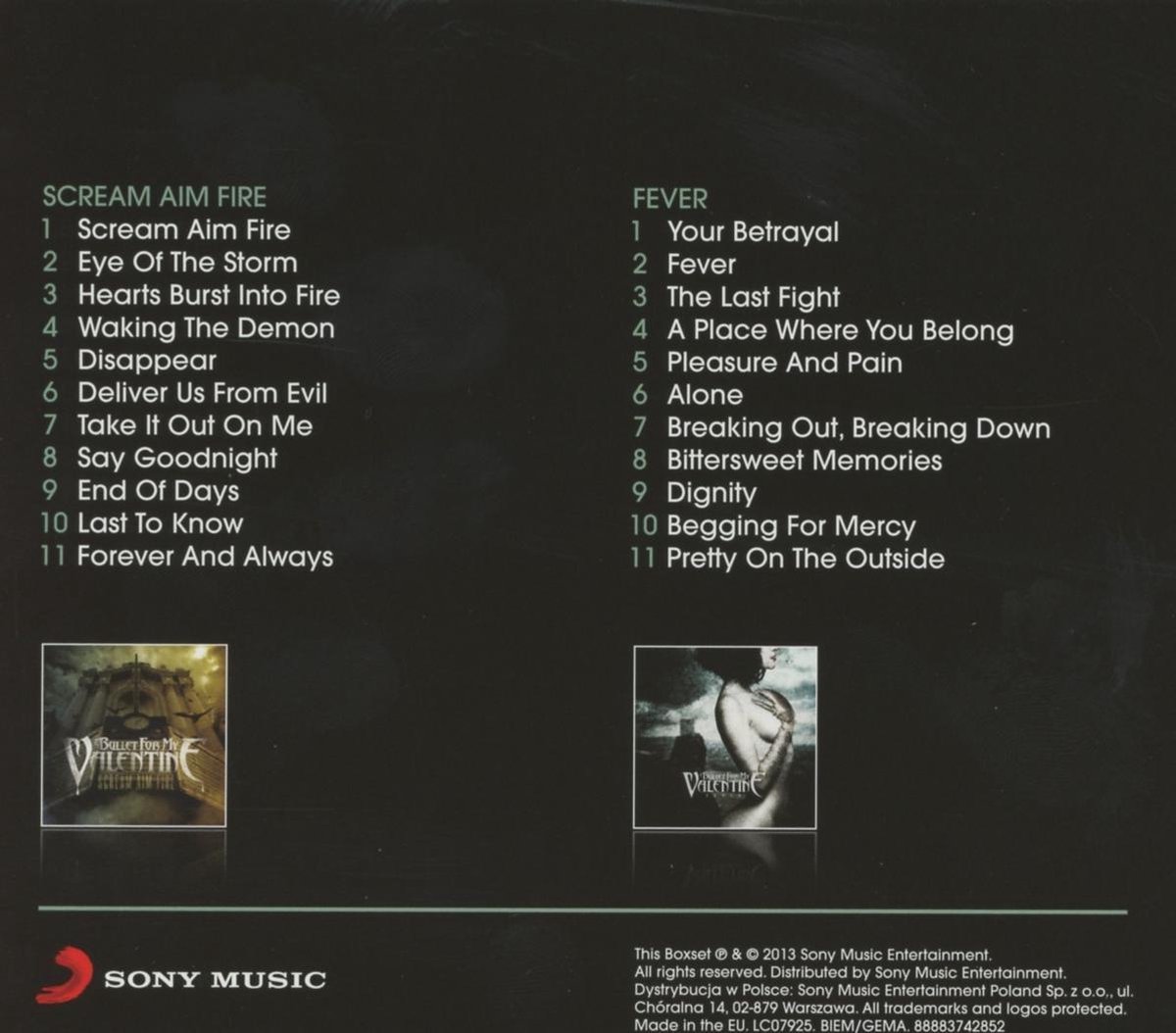 Scream Aim Fire / Fever, Bullet for My Valentine CD (album) Muziek