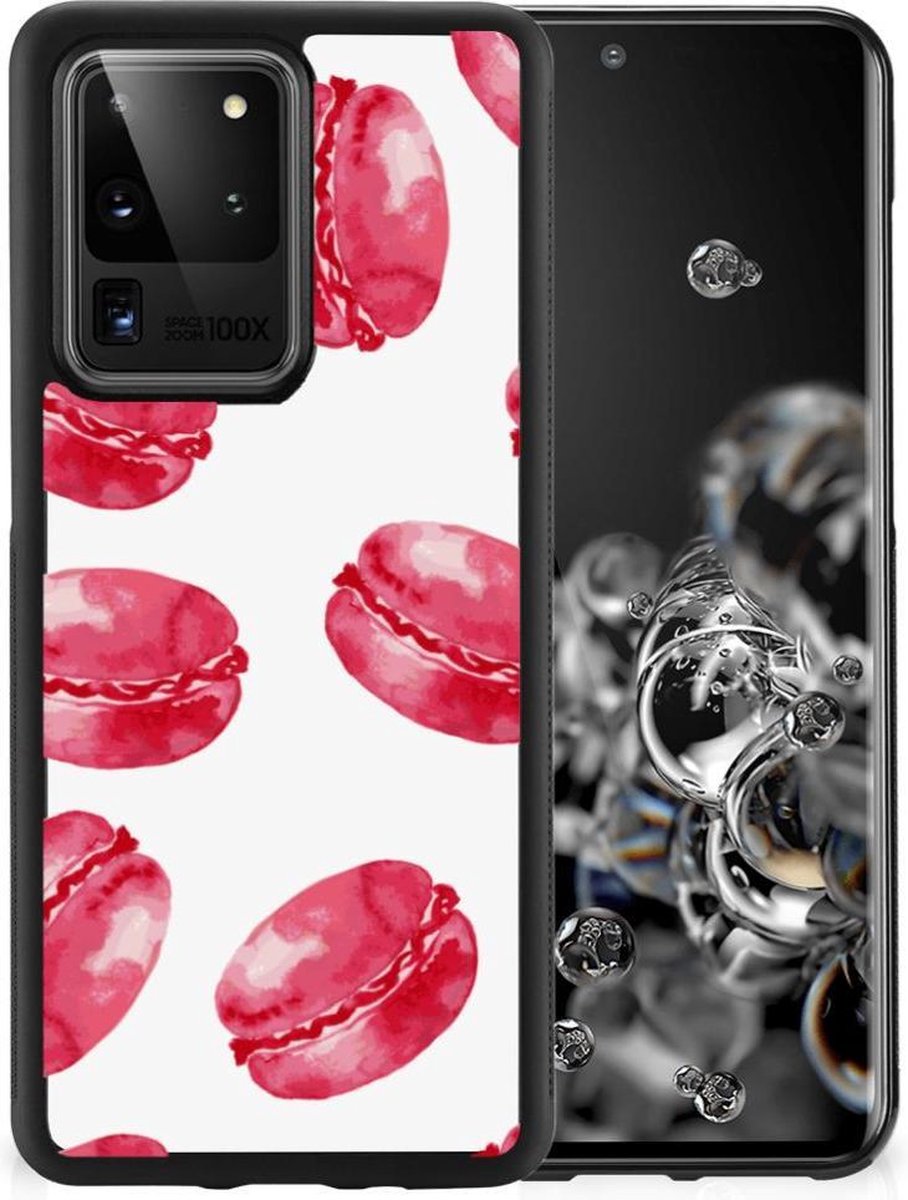 Samsung Galaxy S20 Ultra Silicone Case Pink Macarons