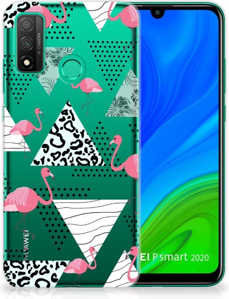 Huawei P Smart 2020 TPU Hoesje Flamingo Triangle