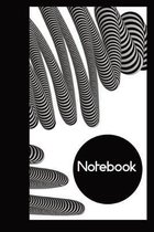 Black and White Wired Notebook: Stunning minimalist geometric design makes a fabulous cover for this journal. Each page is headed up with Subject and