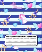 Little princess Primary Composition Notebook Story Paper Journal Dotted Midline and Picture Space: Grades K-2 Write & Draw School Exercise Book - 100