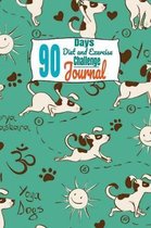 90 Days Diet And Exercise Challenge Journal: Daily Food And Exercise 90 Days Diet Challenge with Sleep and Habit Tracker Notebook For Weight Loss