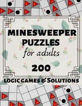 Minesweeper Puzzles for Adults: 200 Japanese Logic Games and Solutions for Adults and Seniors. Moderate and Hard Puzzles. Large Print Multiple Grids.