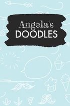 Angela's Doodles: Personalized Teal Doodle Notebook Journal (6 x 9 inch) with 150 dot grid pages inside.