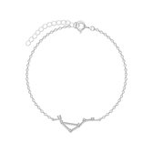 Joy|S - Zilveren sterrenbeeld armband Libra Weegschaal met zirkonia