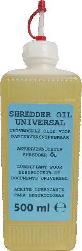 500ML Papierversnipperaar olie - Papiervernietiger olie - Shredder oil - Universeel toepasbaar - Shredder Olie – Smeerolie