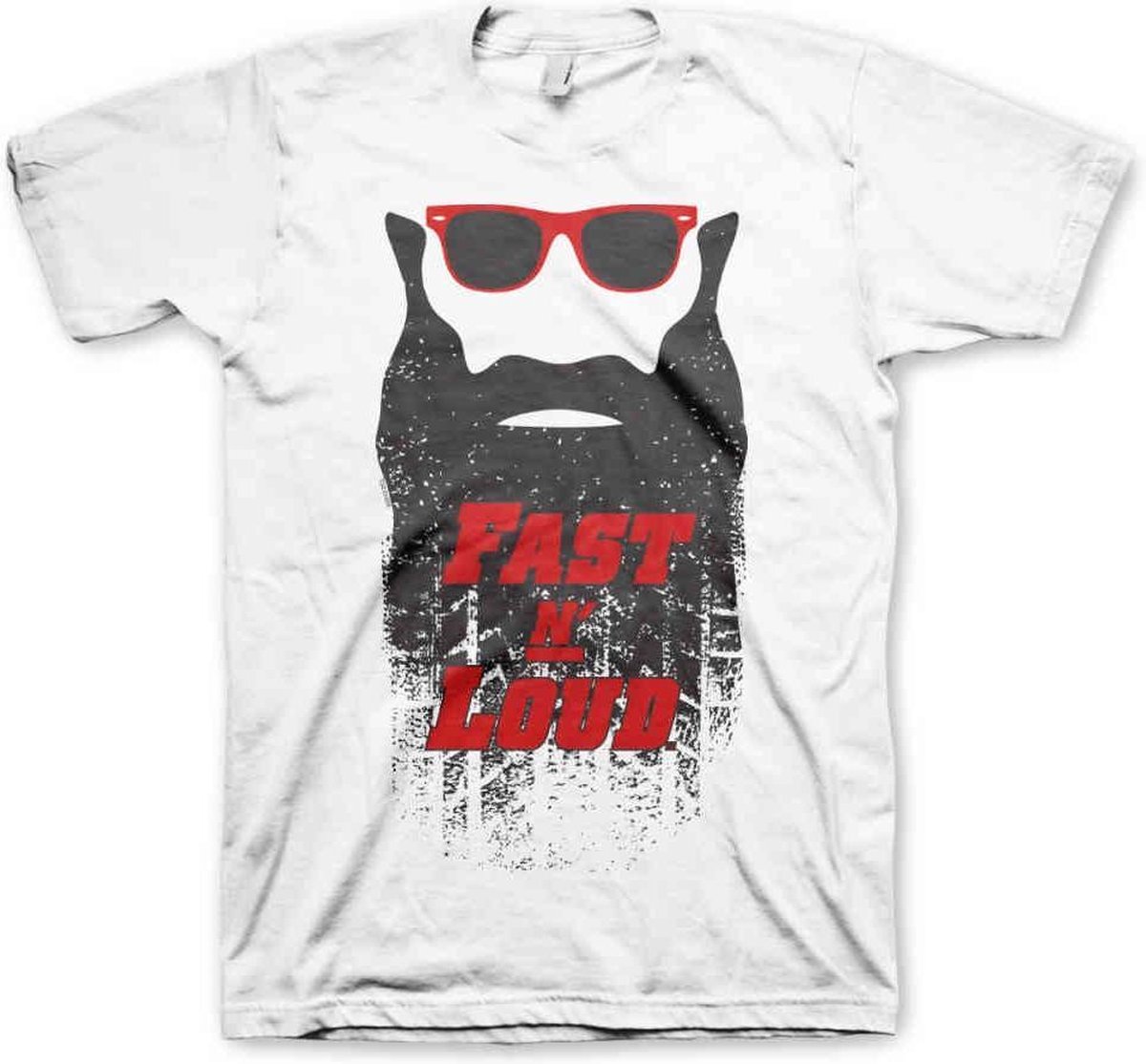 Fast N' Loud Heren Tshirt -M- Kaufman Beard Wit