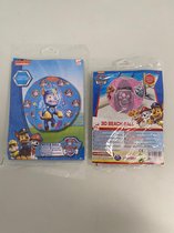 Paw Patrol beach ball (3D) met leuke opdruk - set van 2 stuks (divers)