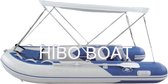 HIBO Rubberboot Biminitop RVS Maat L 195 X 145 X 130 - 150 CM