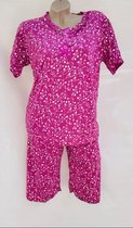Dames pyjama set met 3 kwart broek M 36-38 roze