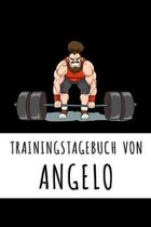 Trainingstagebuch von Angelo: Personalisierter Tagesplaner für dein Fitness- und Krafttraing im Fitnessstudio oder Zuhause