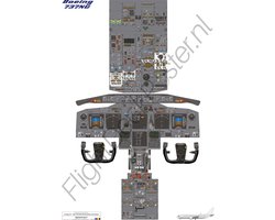 Boeing 737 NG (600 / 700 / 800 / 900) - T-Bone (Enkele A0 poster) FlightDeckPoster / Cockpitposter / Cockpit poster / Cockpit mockup