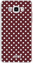 Samsung Galaxy J5 (2016) Hoesje Transparant TPU Case - Burgundy Dots #ffffff