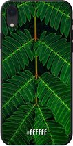 iPhone Xr Hoesje TPU Case - Symmetric Plants #ffffff