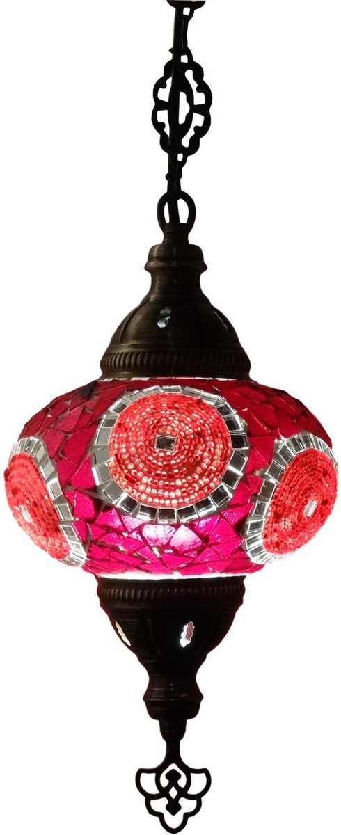 Oosterse mozaïek hanglamp (Turkse lamp) ø 16 cm rood
