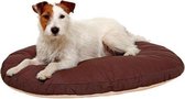 Karlie hypoallergeen hondenkussen ovaal beig/bruin 100x75x12 cm