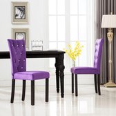Eetkamerstoelen 2 stuks (Incl LW anti kras viltjes) - Eetkamer stoelen - Extra stoelen voor huiskamer - Dineerstoelen - Tafelstoelen - Huiskamer stoelen