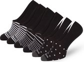 Easton Marlowe Sokken 39-42 - No Show Sokken - 6 Paar - Zwart/Wit - Naadloze Sneaker Sokken Heren Dames - Katoen Enkelsokken Dames Heren - Siliconen Hiel - Korte Sokken #5-7