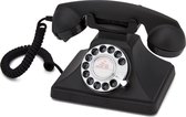 GPO 200 Retro vaste telefoon - met draaischijf - zwart
