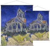 De kerk van Auvers sur Oise, Vincent van Gogh - Foto op Textielposter - 90 x 120 cm