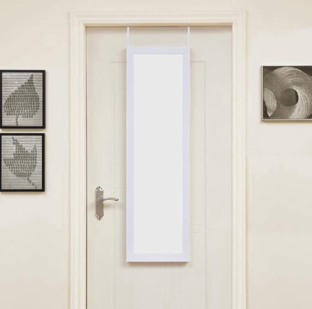 hout leeuwerik Decoratie lange deur spiegel hangend | deurspiegel | Grote Hangende Visagie  passpiegel Met Lijst... | bol.com