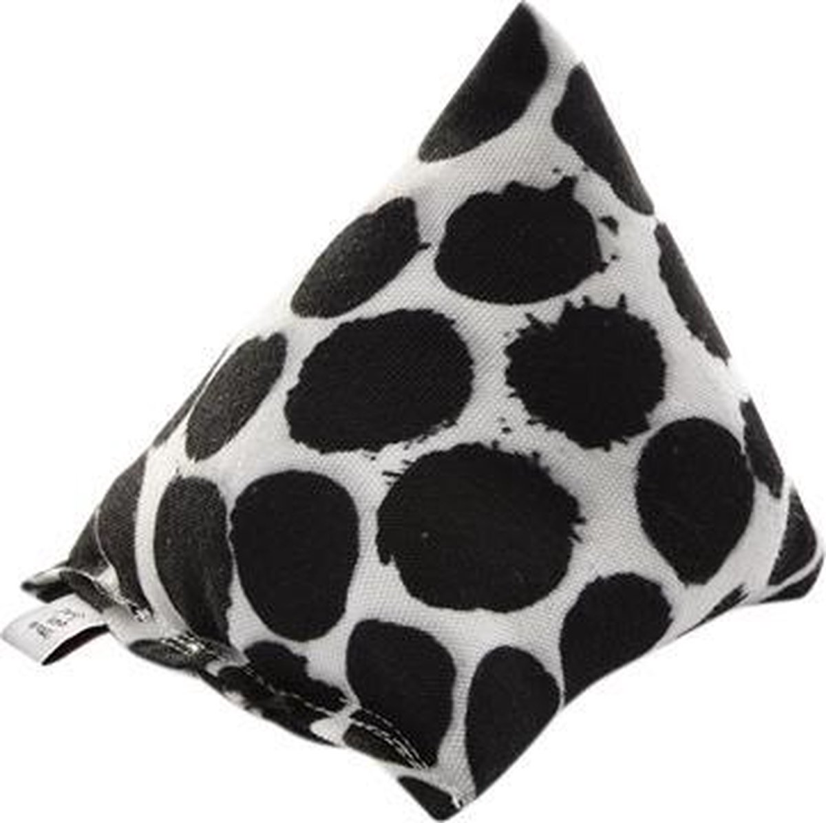 Piramidevormig kussentje met catnip - Punkte - Zwart / Wit - 11 x 11 x 11 cm - Canadian Cat Company - Kattenspeelgoed